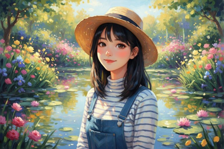 ภาพเหมือนสไตล์ภาพวาดอนิเมะสไตล์อิมเพรสชันนิสต์